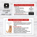 editable custom printable ADA law cards